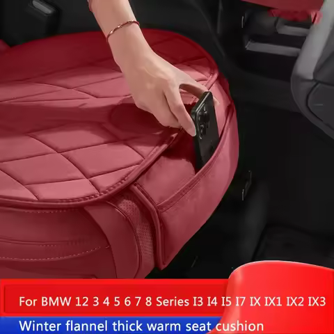 Car Anti-Slip Winter Suede Thick Warm Seat Cushion For BMW 12 3 4 5 6 7 8 Series I3 I4 I5 I7 IX IX1