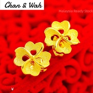 Chan Wah Malaysia Jewellery Earing Korean Style Gold 916 Original Malaysia Earing Set for Girls Earr