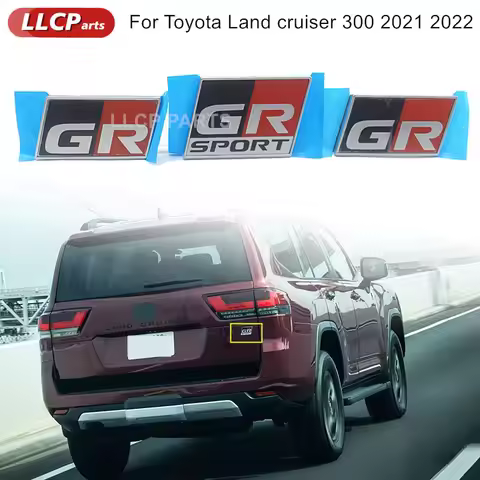 3PCS ABS GR Rear Side Emblem Sticker For Toyota Land Cruiser 300 LC300 2021 2022 Accessories