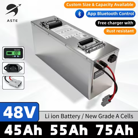 48V lithium ion battery 45Ah 55Ah 75Ah BMS 1000W 3000W battery for electric wheelchair motorcycle