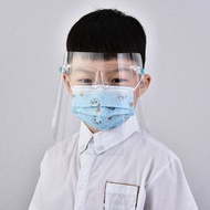 [READY STOCK FAST SHIPPING FROM MALAYSIA] kids protective face shield with glasses 小孩透明防护高清防飞沫防护面罩