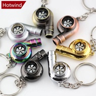 HOTWIND 1Pc Auto Car Turbo Sleeve Turbo Keychain Spinning Turbine Key Chain Keyring J3N3