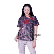 Blouse Batik Lengan Pendek Atasan Batik Modern Rembulan Batik Dua