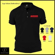 Baju Sulam Aircond Acson Cool T-Shirt Shirts Cotton Polo T Shirt Uniform Kolar Pakaian Casual Fashion Murah Unisex Sale