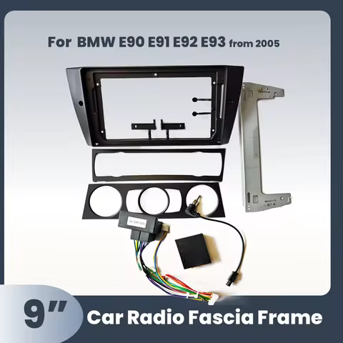 Vehicle radio Fascia 9 inch Frame 2 Din Car Radio Fascia for BMW E90 E91 E92 E93 auto audio Dash Kit