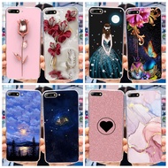Casing For Huawei Y7 Pro (2018) Case Popular Flower Marble Cartoon Cover Soft Clear Phone Case For Huawei Y7Pro 2018 Shell