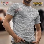 RIANS PREMIUM LIGHT GREY MELANGE Plain Cotton Round Neck T-Shirt Short Sleeve 190gsm Men Woman