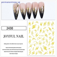 [pesg] 1 Sheet Mirror Thorny Nail Sticker for Decorations Fashion Flame Nails Stickers Accessories for DIY Manicure Art Design [sg]