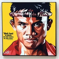 Buakaw Banchamek Sport Poster POP Art Canvas Quotes Wall Decals Framed