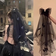 SR147 Black Butterfly Veil halloween Veil ButterflyTaburan