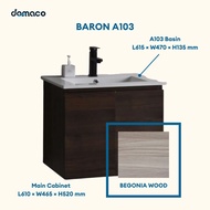 Baron A103 Stainless Steel Basin Cabinet With Sit In Basin & Heavy Duty OEM Vanity & Mirror Cabinet