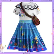 (Ready Stock) Encanto Inspired Mirabel Dress Costume for Kids & Adults Princess Cosplay Outfit Hallo