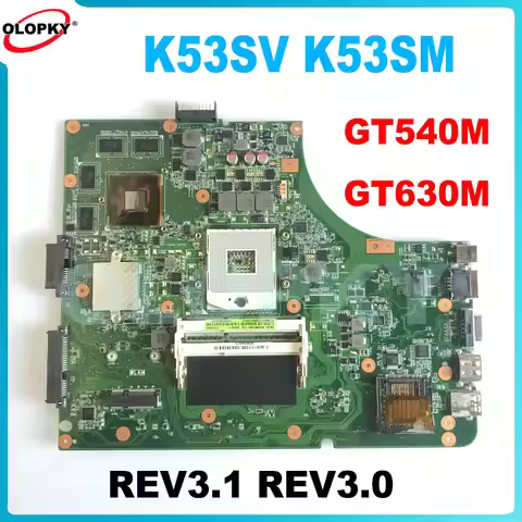 K53SV REV3.1 REV3.0 Motherboard for ASUS X53S A53S K53SJ K53SC P53S K53SM Laptop Motherboard GT540/6