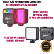Ulanzi VL-49 VL49 RGB LED VL49 5500K LED Video Light Battery 2000mAh On Camera Vlog Photography Ligh