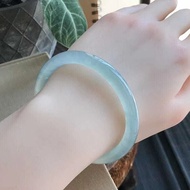 Natural emerald quartzite jade bracelet thin round bar Bangle blue aquamarine jingle bracelet round 