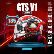 Gille Helmet 135 GTS V1 ARMOR Motorcycle Helmet Full Face Dual Visor With Keychain