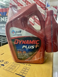PTT ปตท น้ำมันเครื่อง  15W40 DYNAMIC PLUS ปริมาณ 6+1 ลิตร