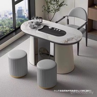 Rice Table Modern Simple Tea Combination Light Luxury Balcony Tea Table Chair Small Rock Board 1 Hou