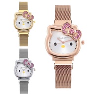 [Promosi Panas] Jam Tangan Wanita KT Cat, Jam Tangan Wanita dengan Hiasan Berlian, Jam Tangan Kartun