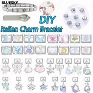 100 Types Colored Gemstone Pendants Italian Charm Bracelet Fit 9mm Stainless Steel Bracelet DIY Jewe