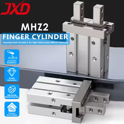 JXD Pneumatic Finger Cylinder MHZL2/MHZ2-10D/16D/20D/25D/32D/40D Parallel Gripper Jaw