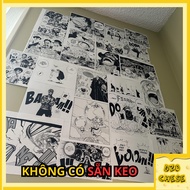 Large Format Paper wall Combo Anime A4-A5 manga wall Piece,Jujutsu,Kimetsu,Naruto,Conan,Blue Lock