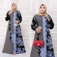 TERLARIS/ GAMIS BATIK JUMBO - GAMIS BATIK KOMBINASI POLOS - GAMIS