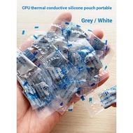 Computer CPU Heat Dissipation Silicone Grease Thermal Conductivity 1.53w Portable Full Bag Gray/Whit