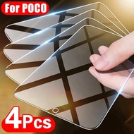 4PCS Tempered Film Screen Protectors for Xiaomi Poco F3 F4 GT F2 Pro M3 M4 M5S M5 X4 X3 NFC Pro 5G P