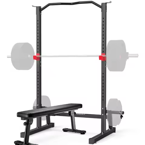 Adjustable Flat Bench with Squat Rack, Customized