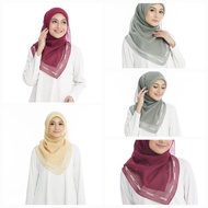 Bawal Cotton Batu tabur  Jalur Copy Swarovski Manik Cotton Voile Bidang 45