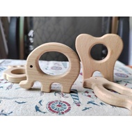 Wooden teether, beech wood teether, baby teether gift, baby teether toy, teething toy, assorted, cho