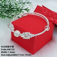 925纯银手镯(925 Silver Bangle)GelangTangan Untuk Dewasa original Silver /925 Perak tulen