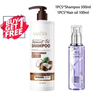 (FREE Serum Hair)500ml Coconut Oil Shampoo Control Oil Nourishing Smooth fluffy Hair-for Anti-dandru