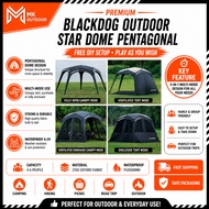 Blackdog Outdoor Star Dome Pentagonal Quick Open Tent Accessories - Door Cloth - Door Mesh - 2in1 Cu