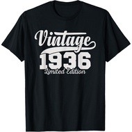 Men's cotton T-shirt Vintage 88th Birthday Decorations Men Funny 1936 88 Birthday T-Shirt