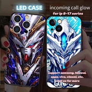 LED Case for IPhone 17 Pro Phone Case for 17 / 16 / 15 / 14 Pro 13 Light-up Sound React Cover for Ip