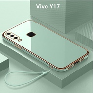 Casing Vivo Y17 Case Lanyard Plating Cover Soft TPU Phone Case Vivo Y17
