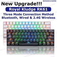 ☇™[New Upgrade] Royal Kludge RK61 Real Mechanical Keyboard Gaming Bluetooth Wireless 60% RGB