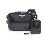 【二手】Prada PRADA 肩背包 磚紅色 2VH070 黑色漆皮 磚紅色單肩背包 男士二手 A