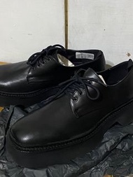 ASOS 黑色增高造型感皮鞋 UK9號 #22秋風