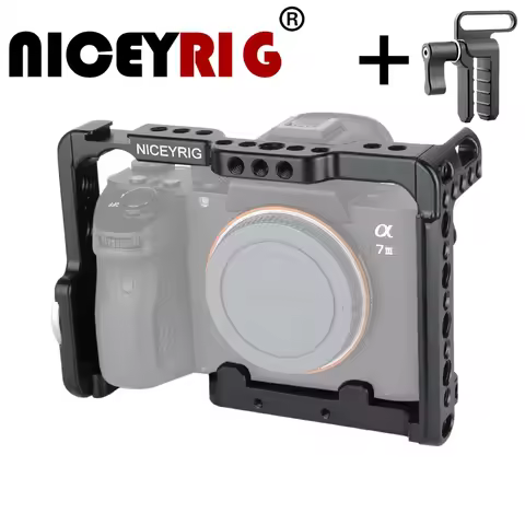 NICEYRIG DSLR Holder Camera Cage for Sony A7MIII a7m3 A7RIII a7r3 A7RII a7r2 A7SII a7s2 A7II A7S A7R