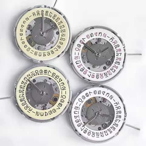 2836 Four Hand GMT Mechanical Movement, Modified Date Wheel Classic Style Font/ Flat Tip 4 Font, Wat