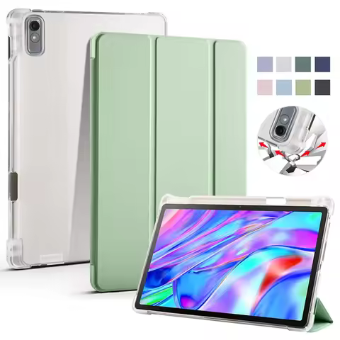 For Lenovo Tab P11 Gen 2 Gen2 Case with Pen Holder PU Leather Soft Back Fold Stand Cover For Lenovo 