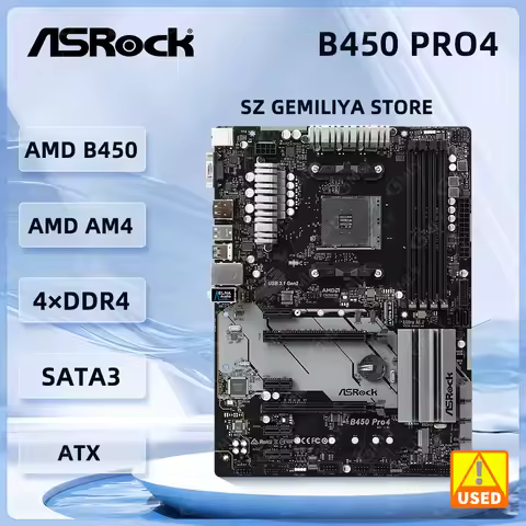 ASRock B450 Motherboard B450 PRO4 Motherboard Supports Ryzen 5600G 5700 5800X 1600 4300 3000 320GE C