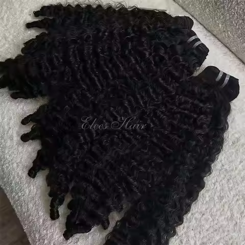 15A Burmese Curly Human Hair Bundles Virgin Hair Burmese Vietnamese Raw Human Hair Extensions 3C4A S
