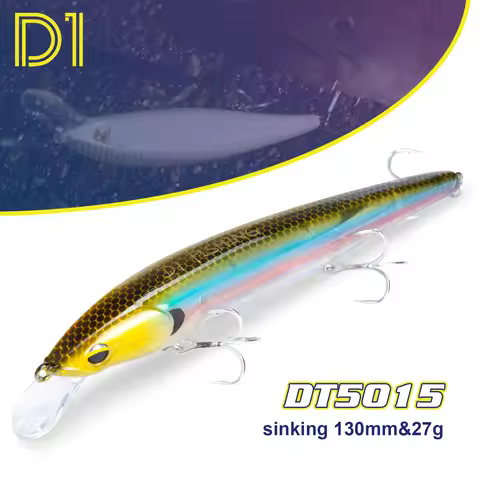 D1 Sea Fishing Lure 130mm 27g Sinking Wobbling&Rolling Spinning Long Casting Artificial Bait For Sea