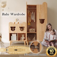 Wardrobe Bedroom Simple Assembly Kids Cupboard Solid Wood Bedroom Baby Wardrobe 2 Door Storage Wardr
