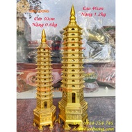 Tháp văn xương bằng đồng 13 tầng cao 30cm và 40cm