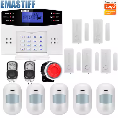 Wireless Wired Home WIFI GSM Home Security With Motion Detector Sensor Burglar Alarm System Support 